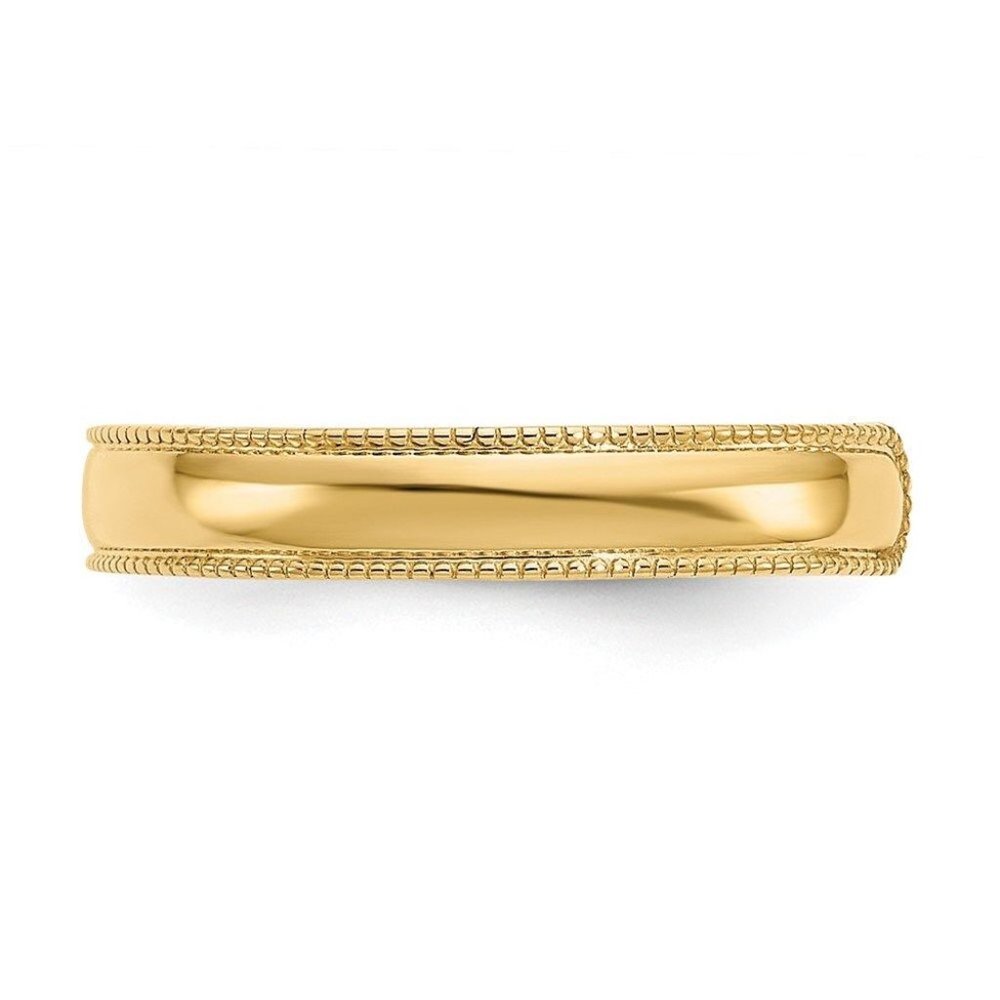 14k Yellow Gold Solid Toe Ring Milgrain Adjustable - image 3